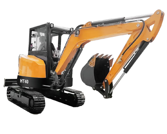 JDSHT40 compact excavator in orange and black, ready for construction work.
