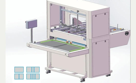 Detailed technical drawing of the TB86 semi-automatic hardcover machine, showing its internal mechanisms and paper path.
