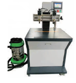JDS SWD-100 semi-automatic precision cardboard drilling machine with a digital control panel.